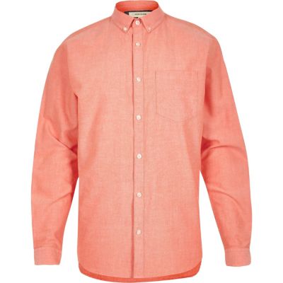 Orange Oxford shirt